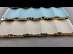 الديكور الداخلي لوحة الحائط الرمادية Wpc الخشب البلاستيك المركب المواد الدائمة