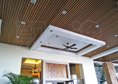 لوحات السقف الخشبية المركبة البلاستيكية المعلقة للمكتب / الفندق