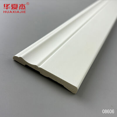 سعر جيد بيع بالجملة 76x9ملم PVC سكرينغ بورود عازل للماء بورود قاعدة أبيض حديث متصل