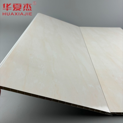 لوحة جدارية من الرخام الأصفر عالية الجودة 250x8mm من PVC سهلة التثبيت لوحة سقف PVC لتزيين الحمام