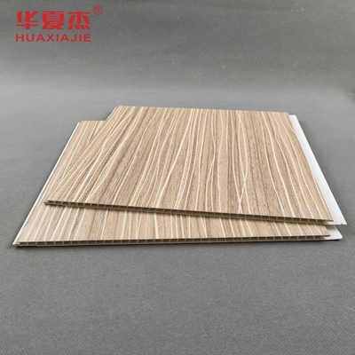 لوحة حائط بي في سي المصفوفة بتصميم عصري 250x5mm لوحة حبات خشبية بي في سي لديكور غرفة المعيشة