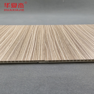 لوحة حائط بي في سي المصفوفة بتصميم عصري 250x5mm لوحة حبات خشبية بي في سي لديكور غرفة المعيشة
