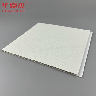 أساس أبيض مع نمط معدني فضي لوحة حائط PVC سقف ديكور لوحات PVC للشقة