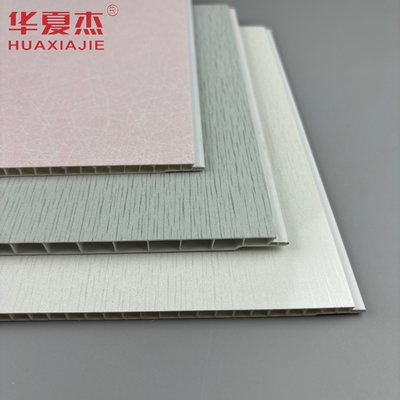 أساس أبيض مع نمط معدني فضي لوحة حائط PVC سقف ديكور لوحات PVC للشقة