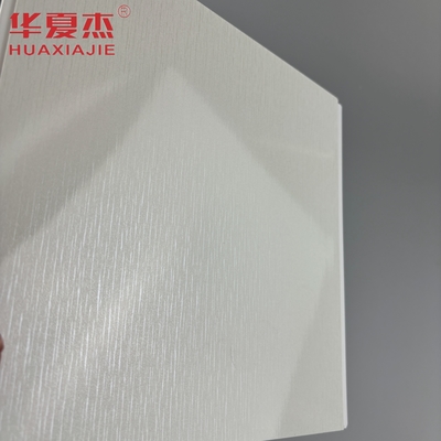 أساس أبيض مع نمط معدني فضي لوحة حائط PVC سقف ديكور لوحات PVC للشقة