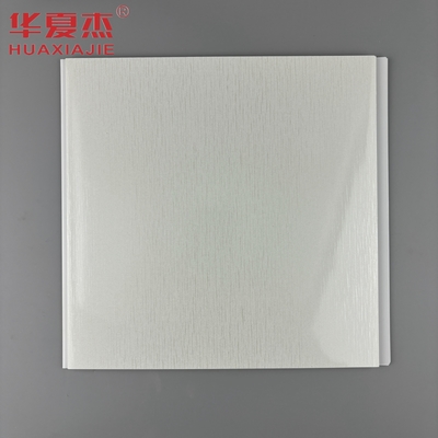 أساس أبيض مع نمط معدني فضي لوحة حائط PVC سقف ديكور لوحات PVC للشقة