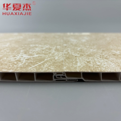 ألواح الحائط الحمام من الرخام الأصفر 250mmx8mm تزيين سهل التثبيت